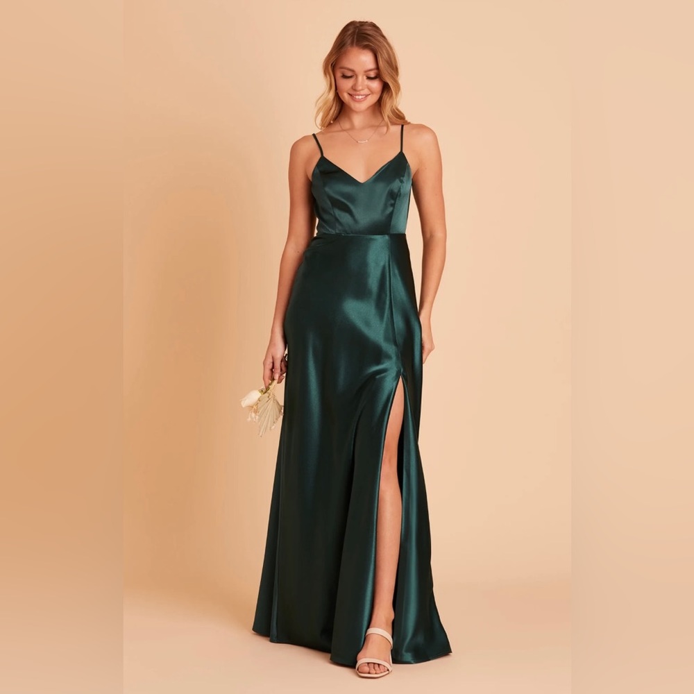 Birdy Grey: JAY DRESS / SATIN EMERALD